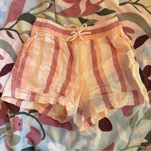 Striped Pink & Peach Women’s Drawstring Shorts